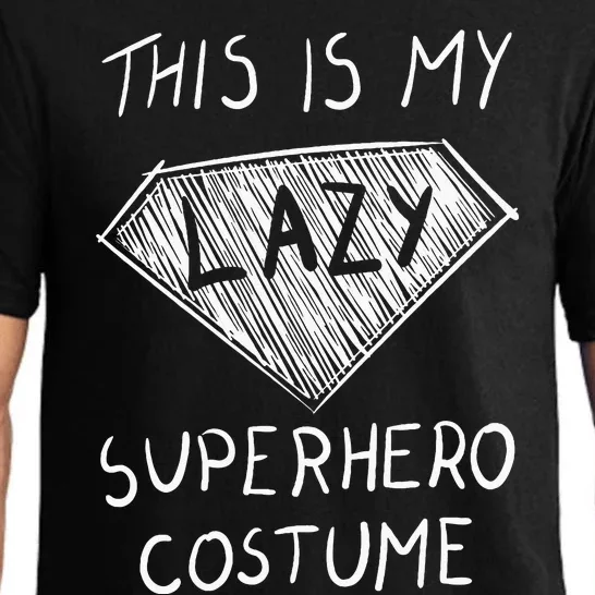 This Is My Lazy Superhero Costume Outfit Funny Halloween Pajama Set