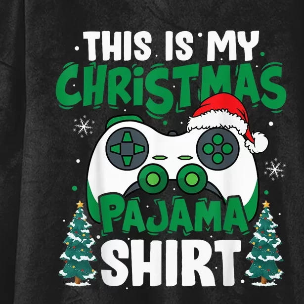 This Is My Christmas Pajama Video Game Gamer Boy Teens Hooded Wearable Blanket