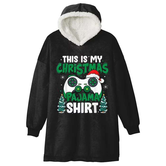 This Is My Christmas Pajama Video Game Gamer Boy Teens Hooded Wearable Blanket