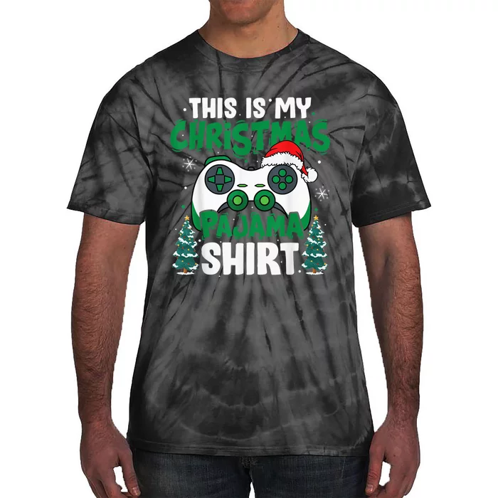 This Is My Christmas Pajama Video Game Gamer Boy Teens Tie-Dye T-Shirt