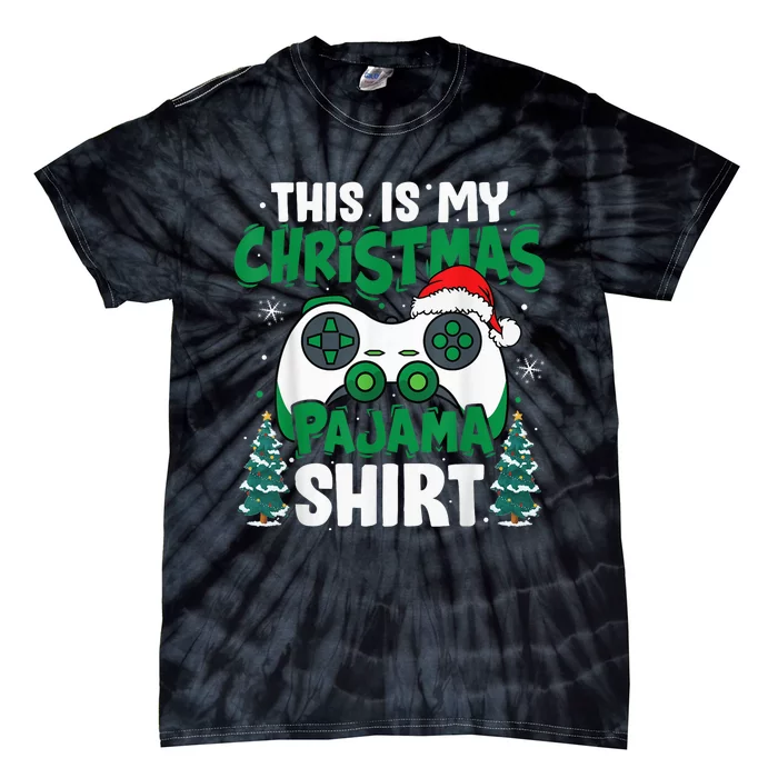 This Is My Christmas Pajama Video Game Gamer Boy Teens Tie-Dye T-Shirt