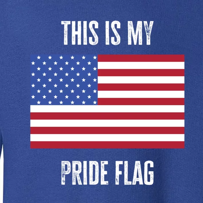 This Is My Pride Flag American Usa 4th July Independence Day Cute Gift Toddler Sweatshirt