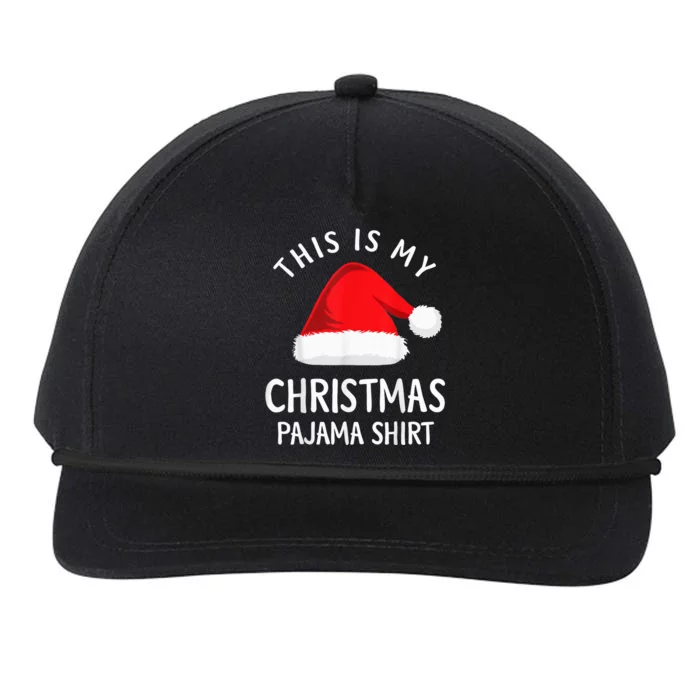 This Is My Christmas Pajama Shirt Funny Christmas Shirt Snapback Five-Panel Rope Hat