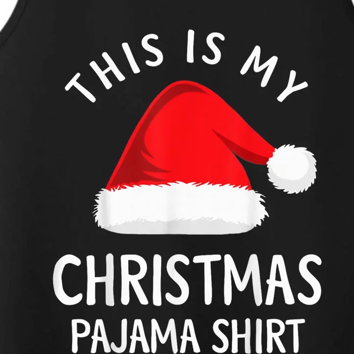 This Is My Christmas Pajama Shirt Funny Christmas Shirt Performance Tank