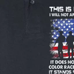 This is my Flag i will not apologize for it Veteran Flag USA Softstyle Adult Sport Polo