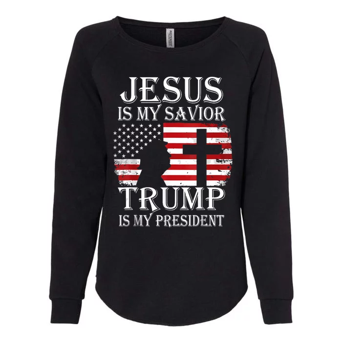 Trump Is My President American Flag Gift Womens California Wash Sweatshirt