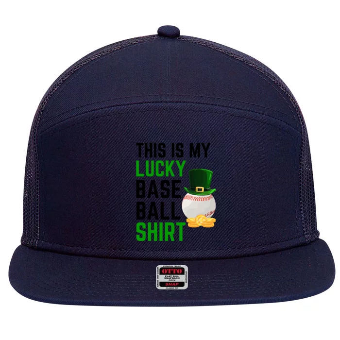 This Is My Lucky Baseball Gift Sport Game St Patrick's Day Gift 7 Panel Mesh Trucker Snapback Hat