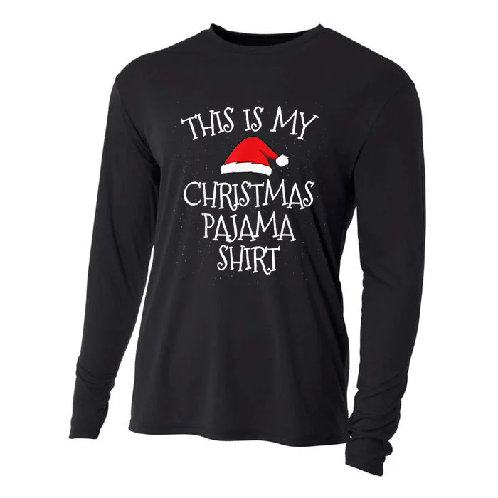 This Is My Christmas Pajama Shirt Xmas Lights Funny Holiday Cooling Performance Long Sleeve Crew