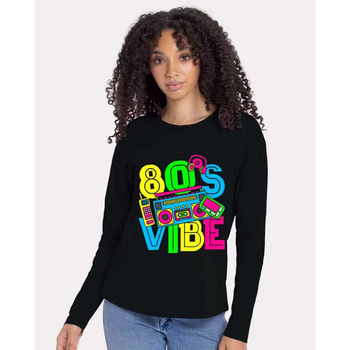 This Is My 80S Vibe 1980s Fashion 80s 90s Outfit Party Womens Cotton Relaxed Long Sleeve T-Shirt