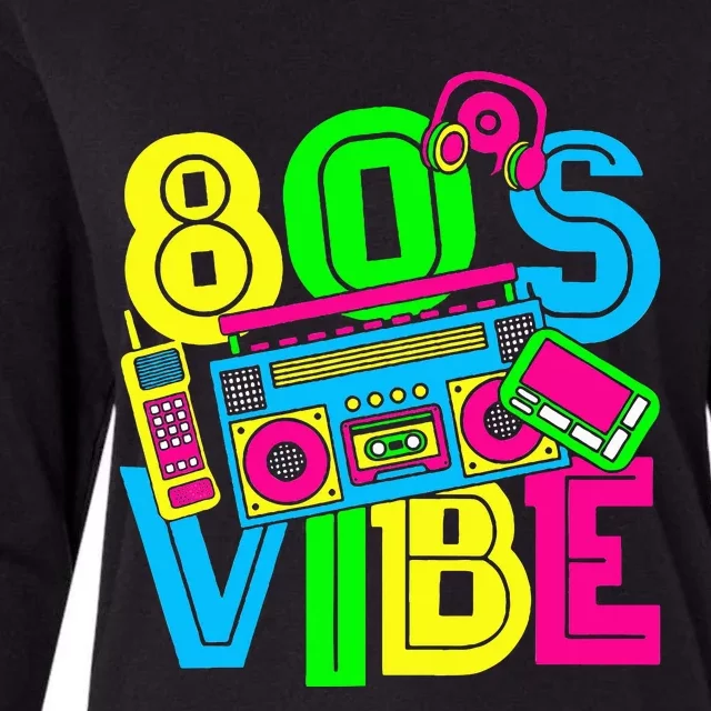 This Is My 80S Vibe 1980s Fashion 80s 90s Outfit Party Womens Cotton Relaxed Long Sleeve T-Shirt