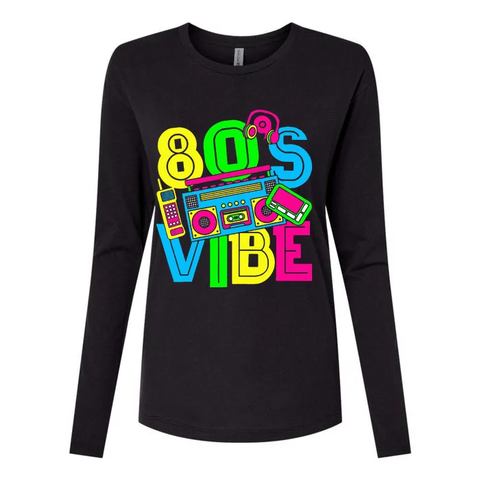 This Is My 80S Vibe 1980s Fashion 80s 90s Outfit Party Womens Cotton Relaxed Long Sleeve T-Shirt