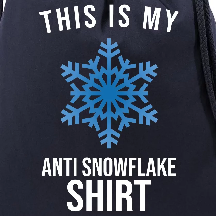 This Is My Anti Snowflake Shirt Winter Drawstring Bag