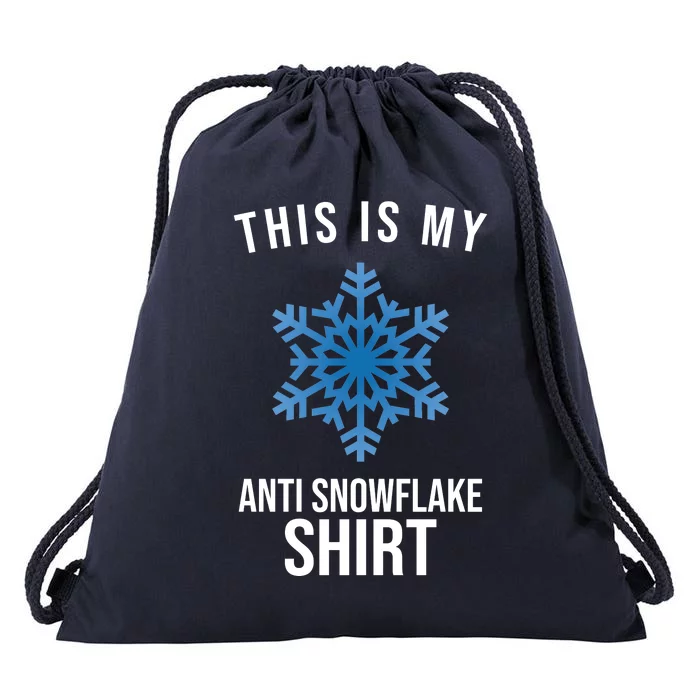 This Is My Anti Snowflake Shirt Winter Drawstring Bag