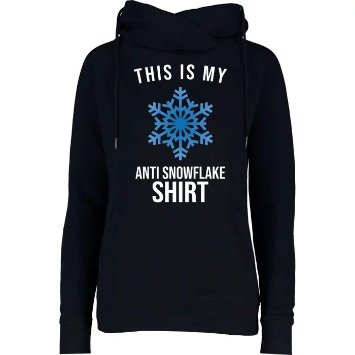 This Is My Anti Snowflake Shirt Winter Womens Funnel Neck Pullover Hood