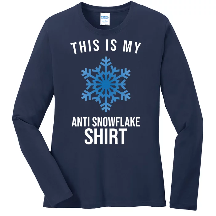 This Is My Anti Snowflake Shirt Winter Ladies Long Sleeve Shirt