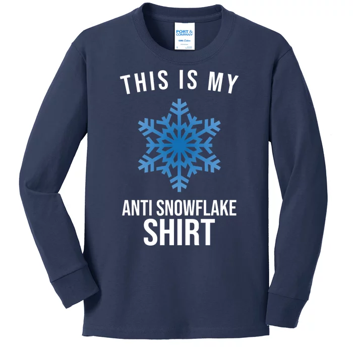 This Is My Anti Snowflake Shirt Winter Kids Long Sleeve Shirt