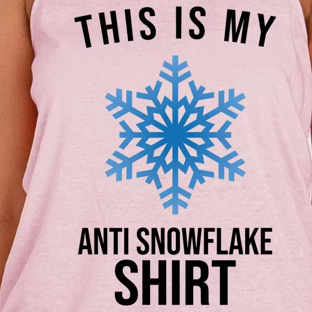 This Is My Anti Snowflake Shirt Winter Women's Knotted Racerback Tank