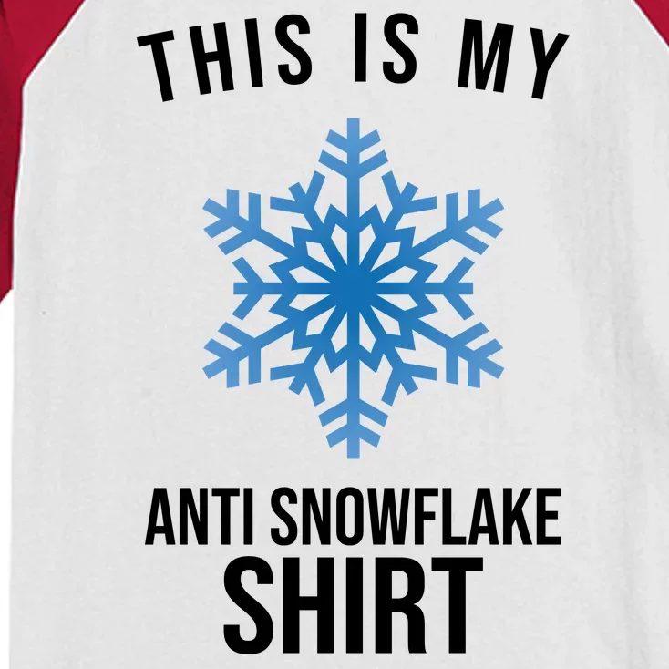 This Is My Anti Snowflake Shirt Winter Kids Colorblock Raglan Jersey