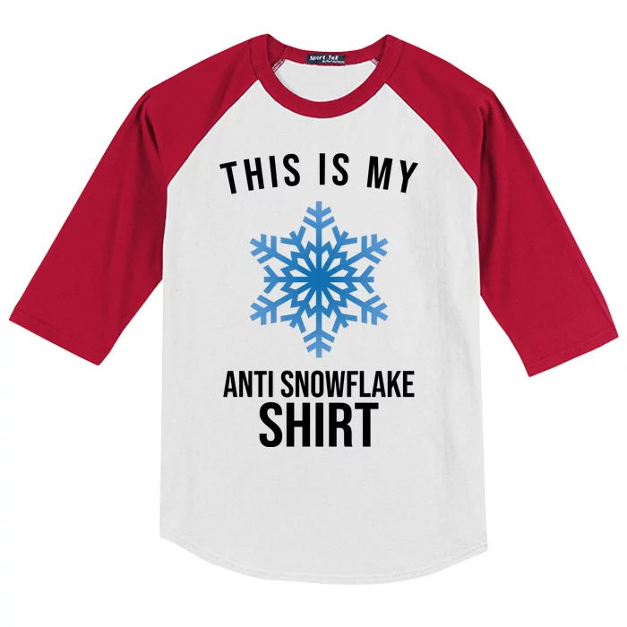 This Is My Anti Snowflake Shirt Winter Kids Colorblock Raglan Jersey