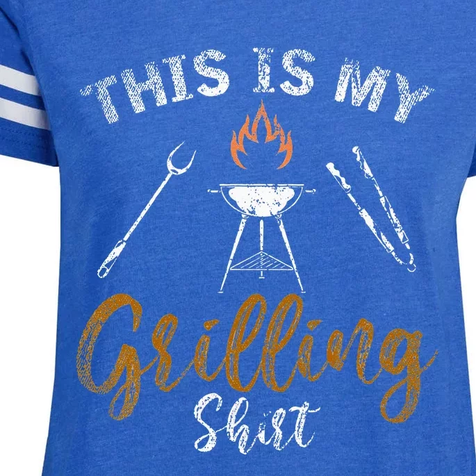 This Is My Grilling Funny BBQ Party Gift Barbecue Enza Ladies Jersey Football T-Shirt