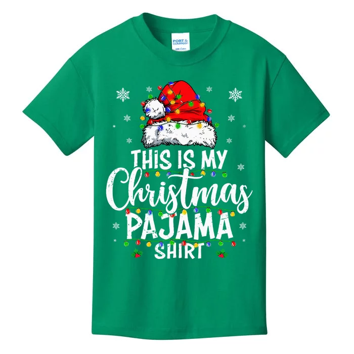 This Is My Christmas Pajama Lights Kids T-Shirt