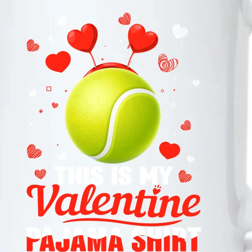 This Is My Valentine Pajama Funny Gift Headband Tennis Players Cute Gift Black Color Changing Mug