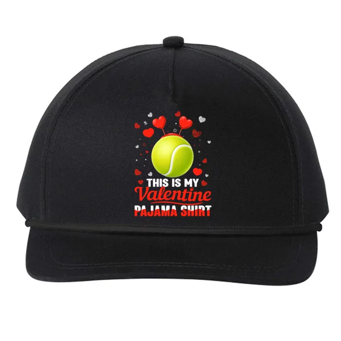 This Is My Valentine Pajama Funny Gift Headband Tennis Players Cute Gift Snapback Five-Panel Rope Hat