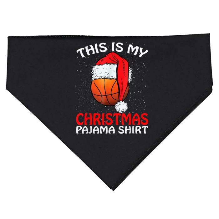 This Is My Christmas Pajama Shirt Basketball Christmas USA-Made Doggie Bandana