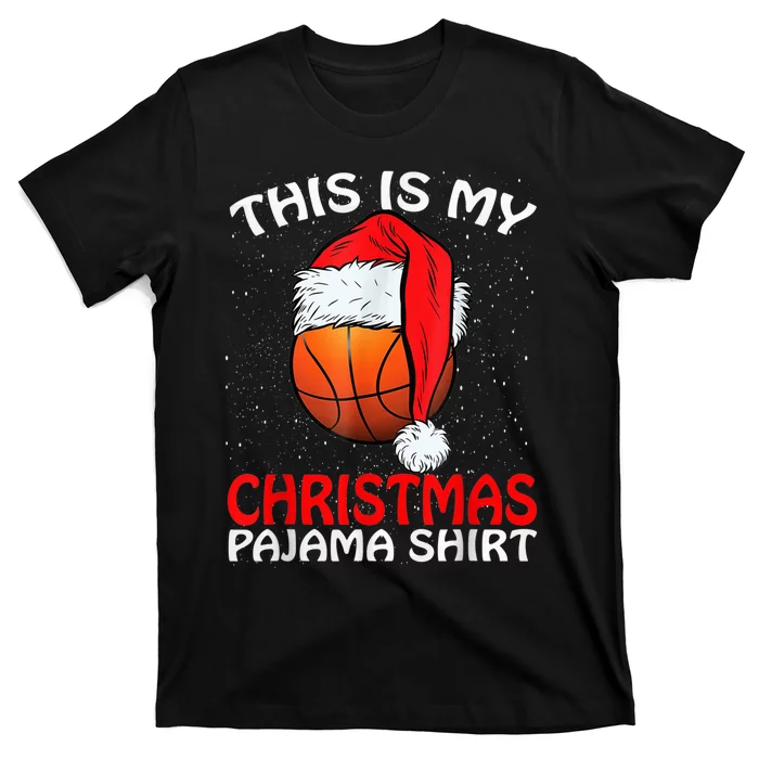 This Is My Christmas Pajama Shirt Basketball Christmas T-Shirt