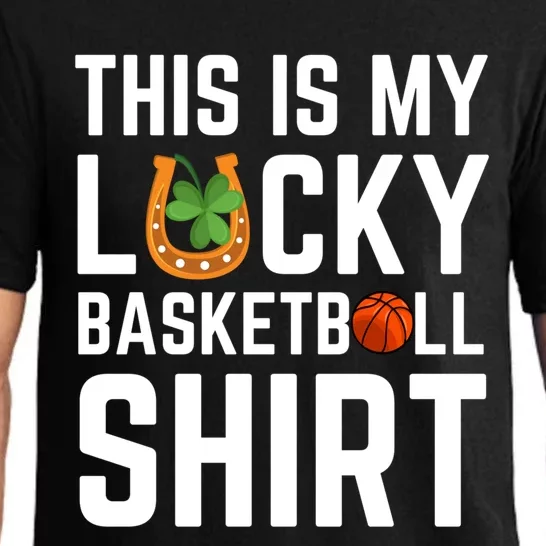 This Is My Lucky Basketball Gift Sport St Patrick's Day Gift Pajama Set