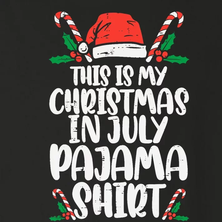 This Is My Christmas In July Pajama Toddler Long Sleeve Shirt