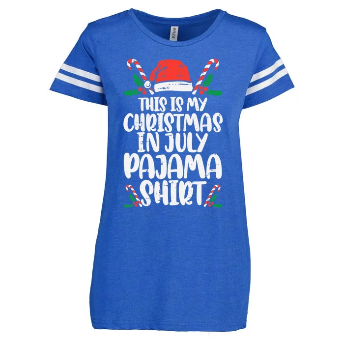 This Is My Christmas In July Pajama Enza Ladies Jersey Football T-Shirt