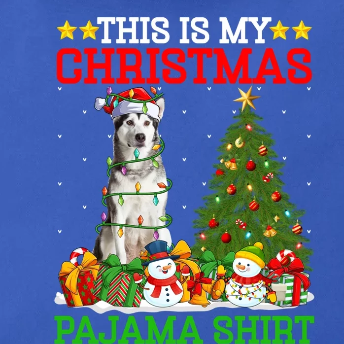 This Is My Christmas Pajamas Alaskan Malamute Dog Christmas Gift Zip Tote Bag