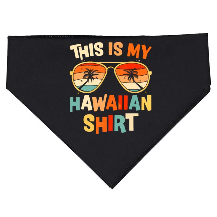 This Is My Hawaiian Tropical Luau Costume Party Hawaii USA-Made Doggie Bandana