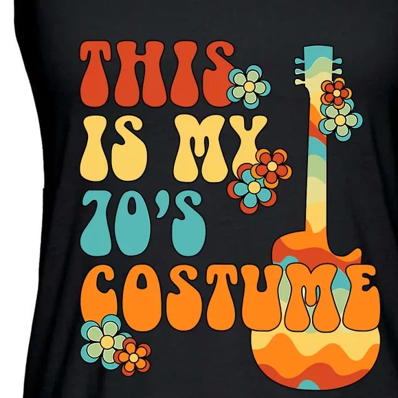 This Is My 70s Costume Funny Groovy Peace Halloween Ladies Essential Flowy Tank