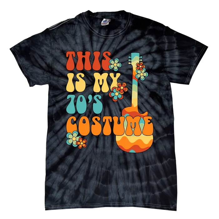 This Is My 70s Costume Funny Groovy Peace Halloween Tie-Dye T-Shirt