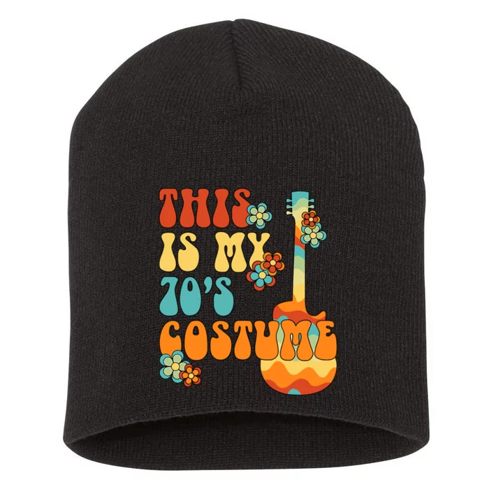 This Is My 70s Costume Funny Groovy Peace Halloween Short Acrylic Beanie