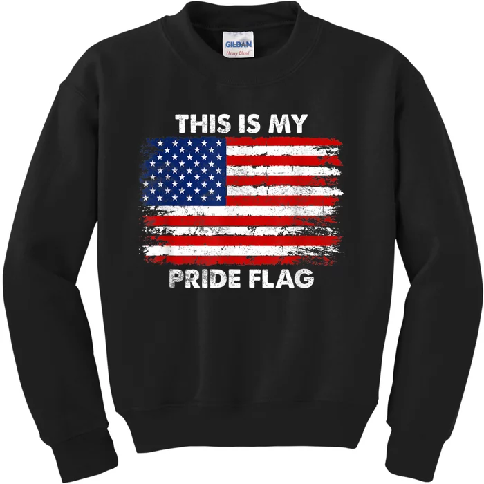 This Is My Pride Flag USA American Kids Sweatshirt