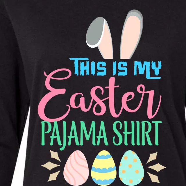 This Is My Easter Pajama Gift Cute Easter Bunny Pajamas Gift Womens Cotton Relaxed Long Sleeve T-Shirt