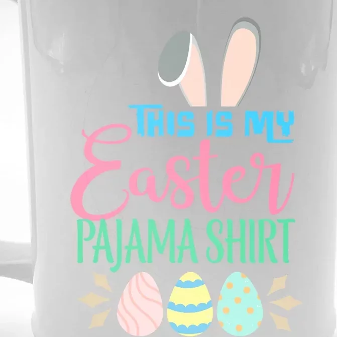 This Is My Easter Pajama Gift Cute Easter Bunny Pajamas Gift Front & Back Beer Stein