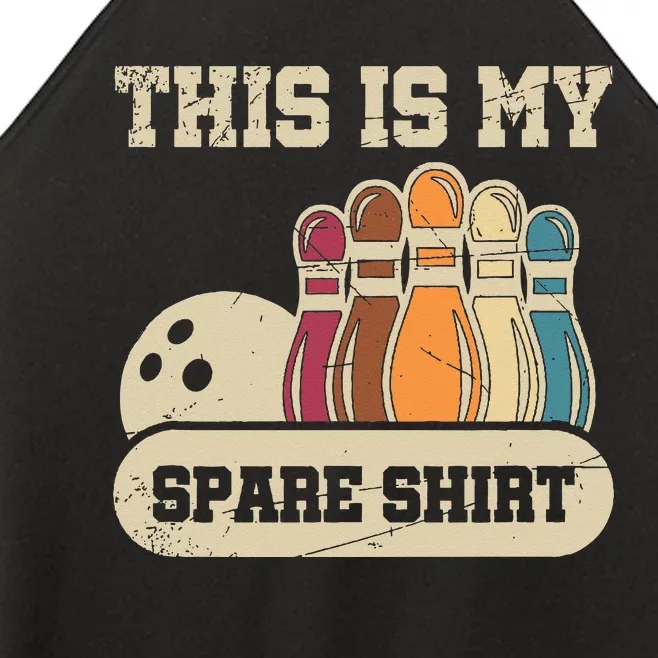 This Is My Spare Bowling Alley Gutter Pins Bowling Women’s Perfect Tri Rocker Tank