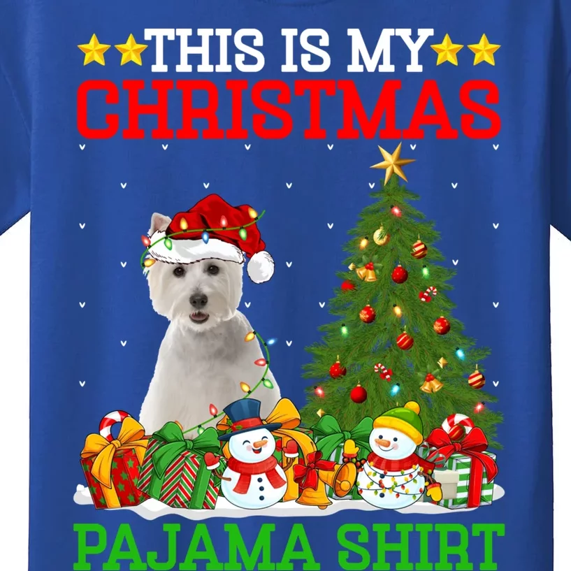 This Is My Christmas Tree Pajamas Westie Dog Christmas Gift Kids T-Shirt