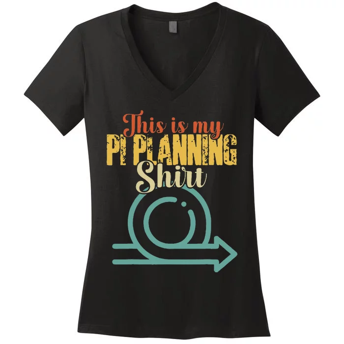 This is my PI Planning Scrum Agile Kanban Scaled Agile Women's V-Neck T-Shirt