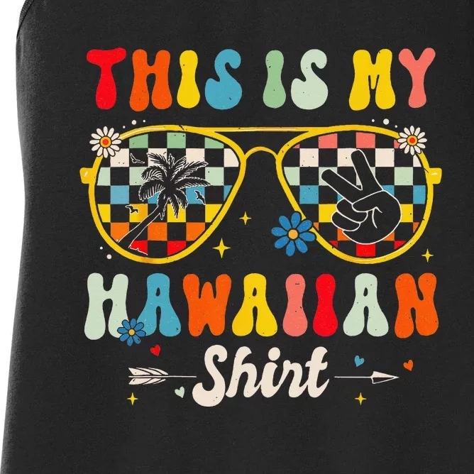 This Is My Hawaiian Tropical Luau Summer Party Hawaii Women's Racerback Tank