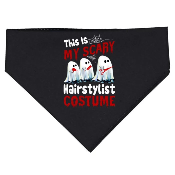 This Is My Scary Hairstylist Costume Funny Halloween Ghosts USA-Made Doggie Bandana