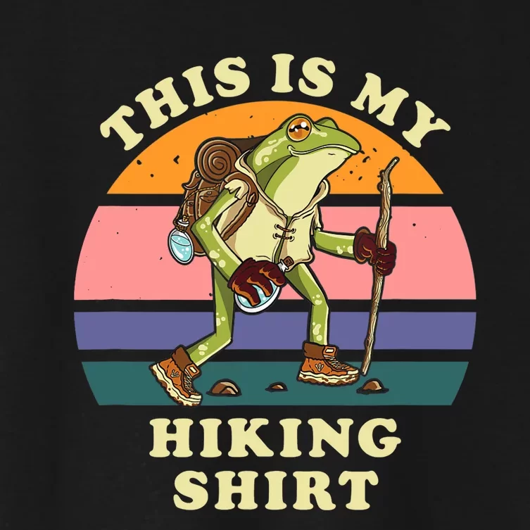 This Is My Hiking Funny Hiker Backpacking Trail Women's Crop Top Tee