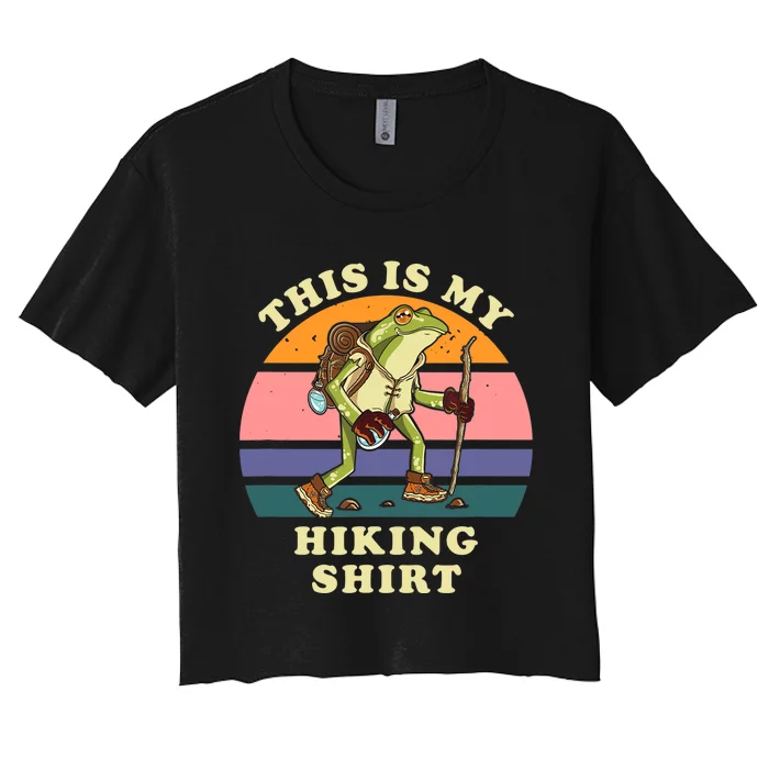 This Is My Hiking Funny Hiker Backpacking Trail Women's Crop Top Tee