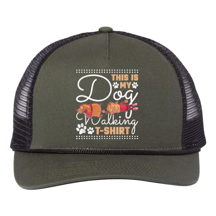 This Is My Dog Walking Retro Rope Trucker Hat Cap