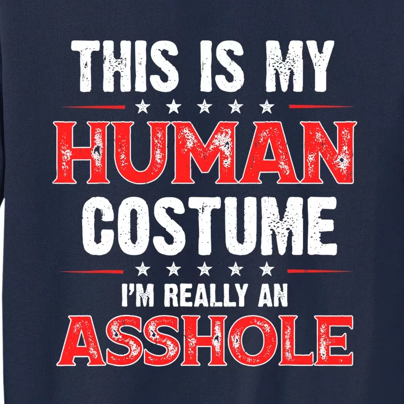 This Is My Human Costume Im Really An Asshole Tall Sweatshirt