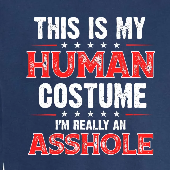 This Is My Human Costume Im Really An Asshole Garment-Dyed Sweatshirt